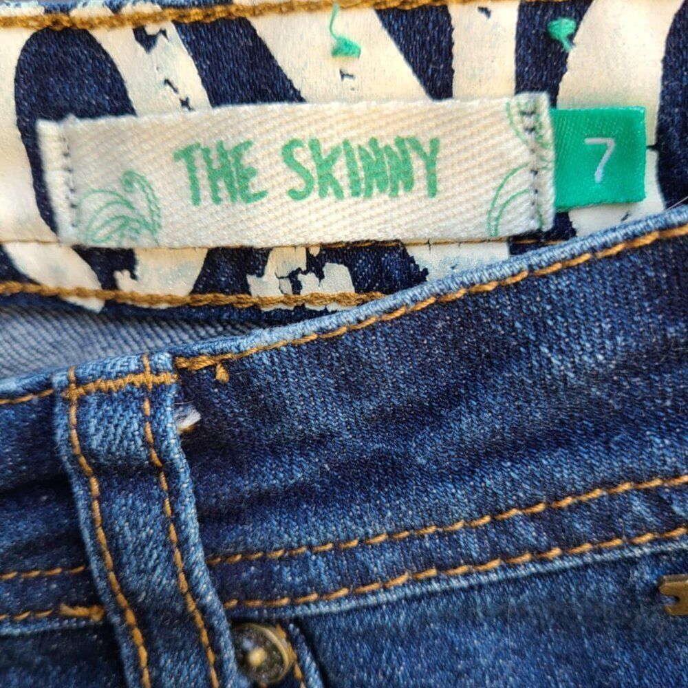 Billabong The Skinny Jean with Zipper Accents size 7 - Picture 15 of 15